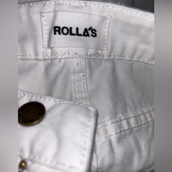Rolla’s Claudia Skirt - White Denim - Distressed with Frayed Hem - NWT - Size 27 - Picture 10 of 13